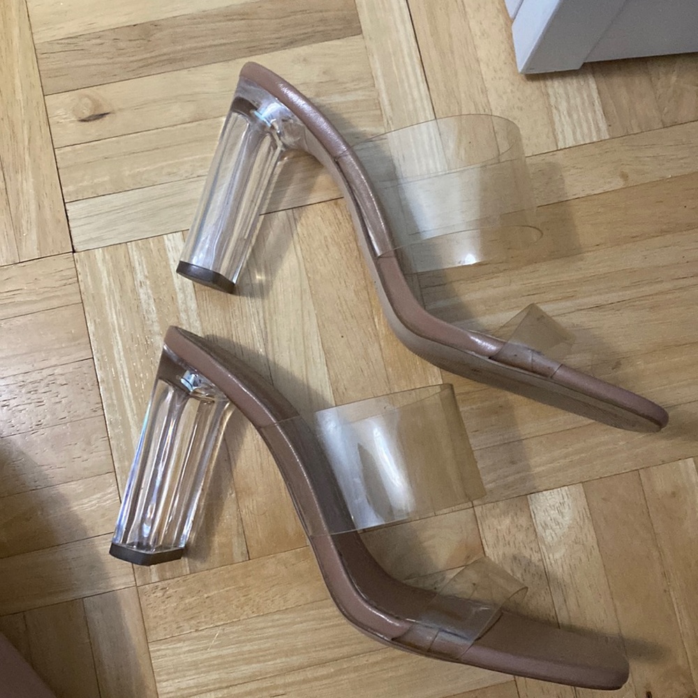 Zara clear strap heels